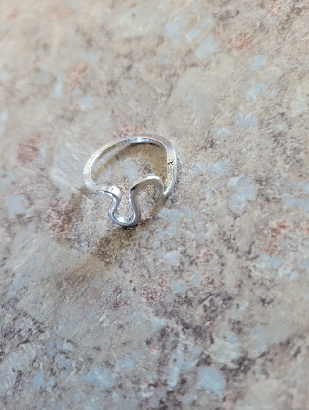 Silver Wave Open Ring - Minimal Women's Ring